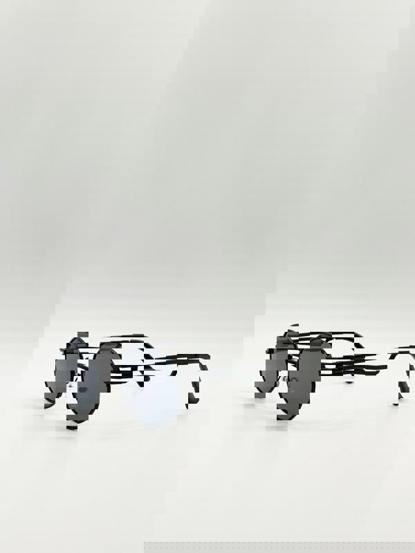 SVNX Retro Round Sunglasses in Black