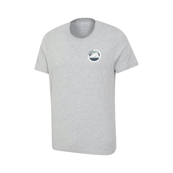 Mountain Warehouse Mens Keswick Mountain Cotton T-Shirt - Grey - 
