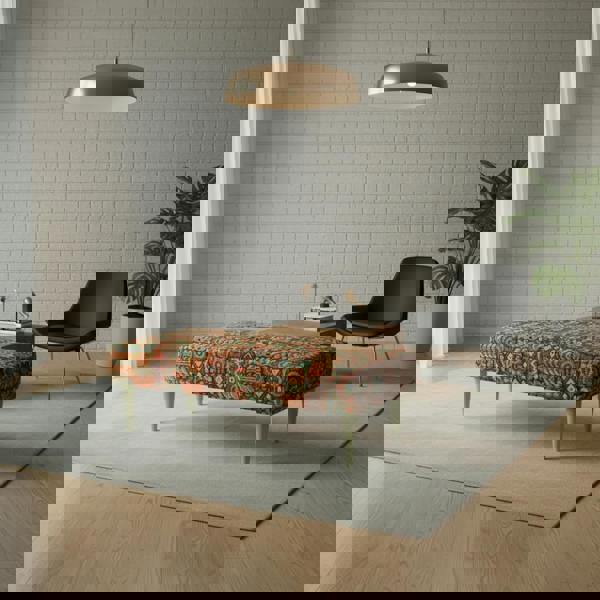 Multi-toned designer pattern bench for living room or window seat