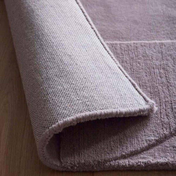 The Rugs Penny Geometric Wool Rug | Purple & Cream |