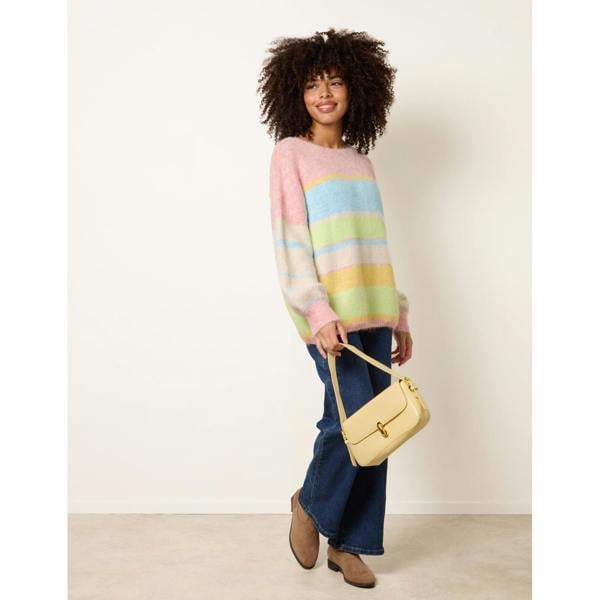 Blue Vanilla Round Neck Stripe Jumper