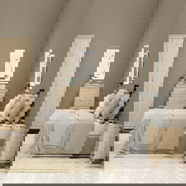 Furniture To Go Madrid Bedside Table 2 Drawers in Jackson Hickory Oak