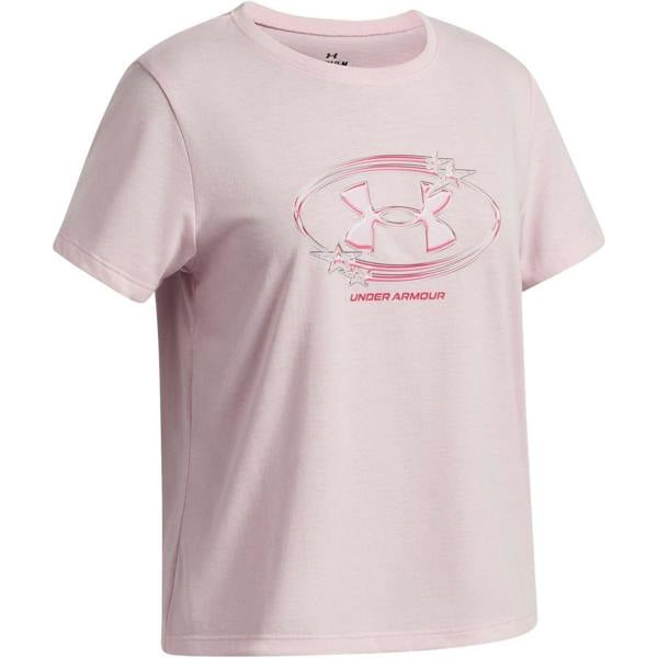 Under Armour Girls Star Logo Regular T-Shirt - Pink - 