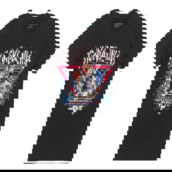 Stranger Things Unisex Adult 87 Eleven Tour Poster Back Print T-Shirt - Black