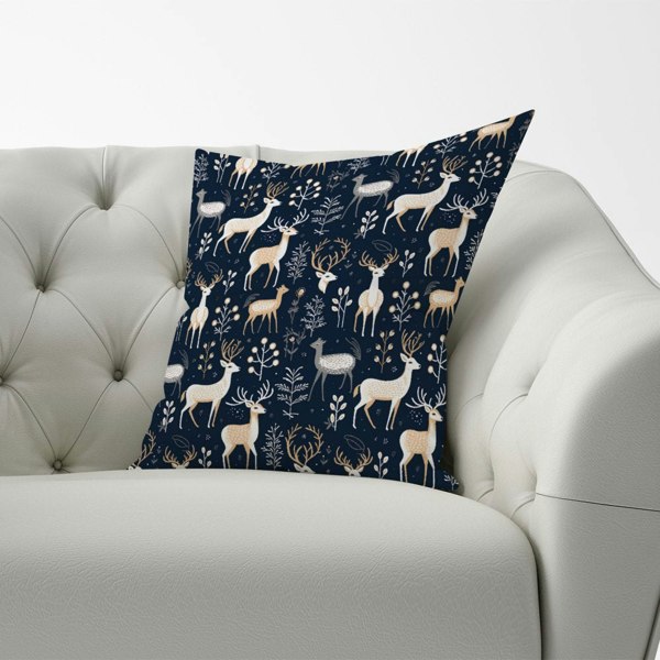 Warren Reed Reindeer, Whimsical, Illustration Pattern Cushions