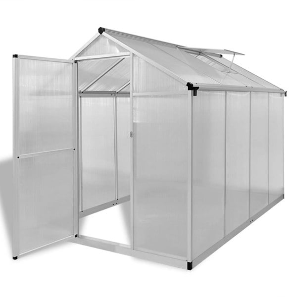 Berkfield Reinforced Aluminium Greenhouse with Base Frame 4.6 m�__