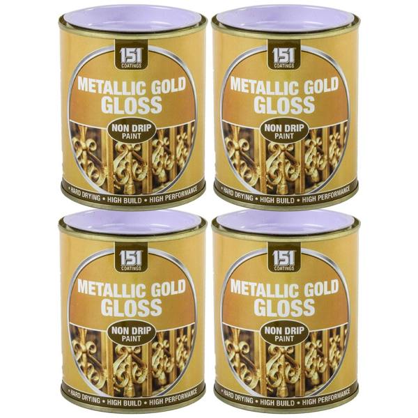 151 4X Metallic Gold Gloss Non-Drip Paint 300ml