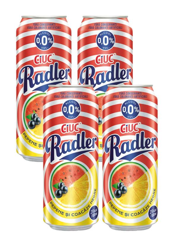 Ciuc Radler Watermelon & Blackcurrant Lager Alcohol Free 4x500ml