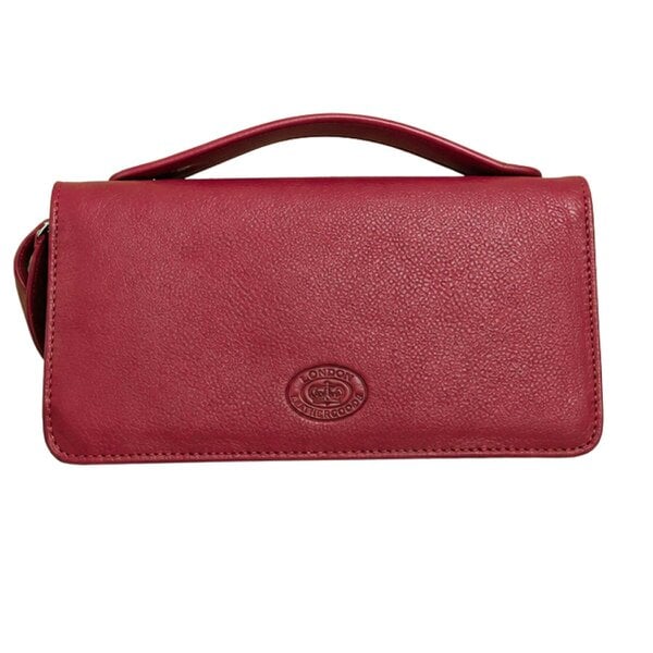 London Leathergoods Genuine Leather RFID Twin Zip Travel Passport Organiser