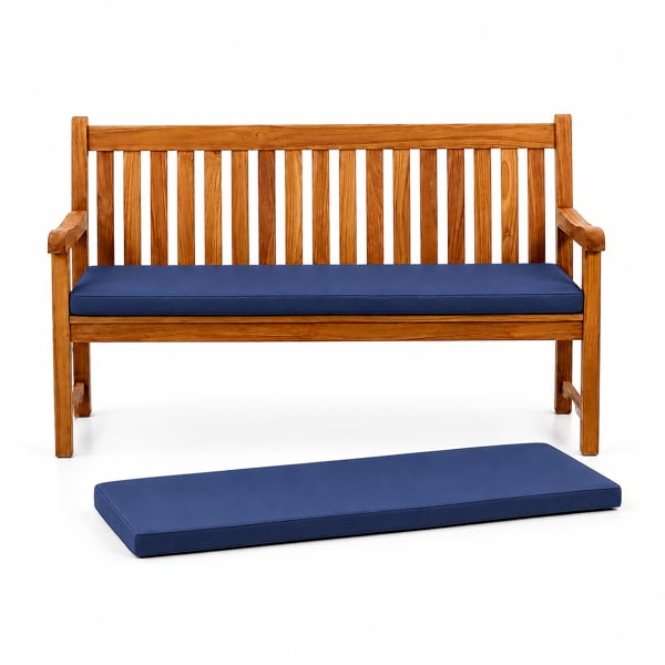 Cushion for 3 Seater Bench in Choice of Colours, 180g/m² Fade-Resistant Polyester Cover with Zipped Removal