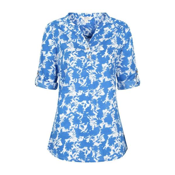 Mountain Warehouse Womens/Ladies Petra Abstract 3/4 Sleeve Shirt - Bright Blue - 