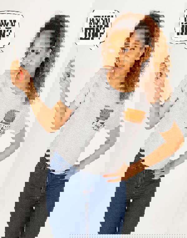 Friends Womens Grey Central Perk Couch Cropped Short Sleeved T-Shirt