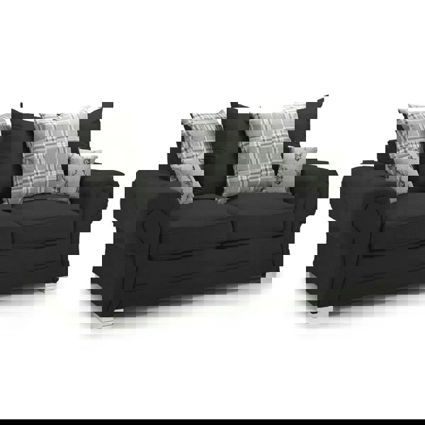 Furnishings For Less Milan Chesterfield Fabric 3 Seater Sofa - Scatter Back