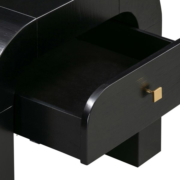 Furniture Edit Hump Black Nightstand Bedside Table