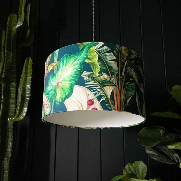 Handmade Tropical Leaf Magic Fruits Lampshade