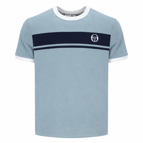 Sergio Tacchini Master T-Shirt Lead/Maritime Blue/White