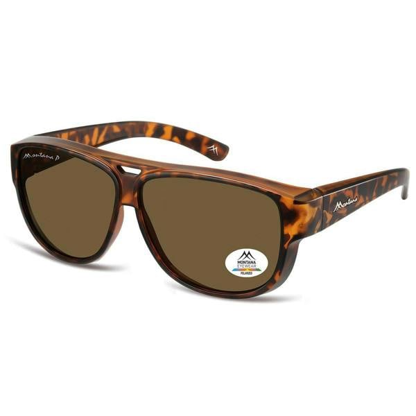 Montana Fit Over Glasses Sunglasses FO6 D Matte Tortoise Brown Polarized
