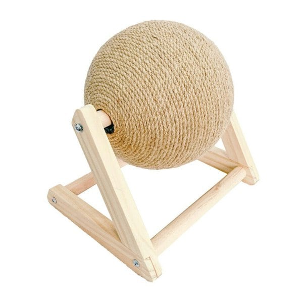 V-Shaped Wooden Cat Scratcher Ball: Fun and Functional Claw Care Living and Home