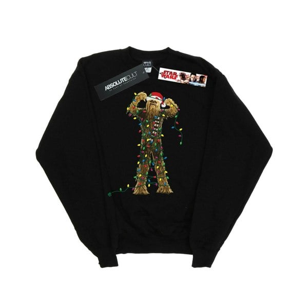 Star Wars Boys Chewbacca Christmas Lights Sweatshirt - Black