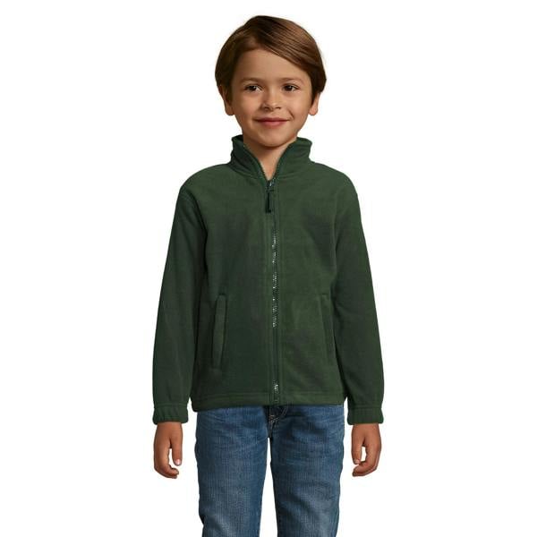 SOLS Childrens/Kids North Zip-Up Fleece Jacket - Forest Green