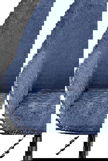 Modcraft Set of 2 Adjustable Swivel Bar Stools with Backrest & Armrests – Faux Leather Blue Chairs