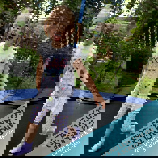 3m / 10ft Kids Trampoline & Safety Enclosure Net - 100KG Max Outdoor Garden Jump - LoopsDirect