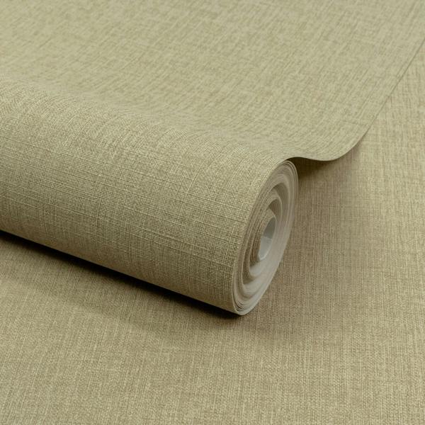 Grandeco Boutique Trente Linen Effect Luxury Weight Embossed Wallpaper, Sage Green