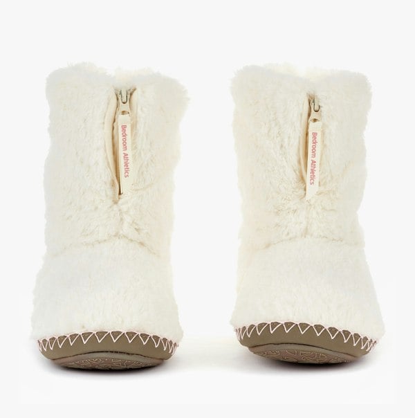 Bedroom Athletics MONROE Womens Faux Fur Boot Slippers Cream/Moonrock