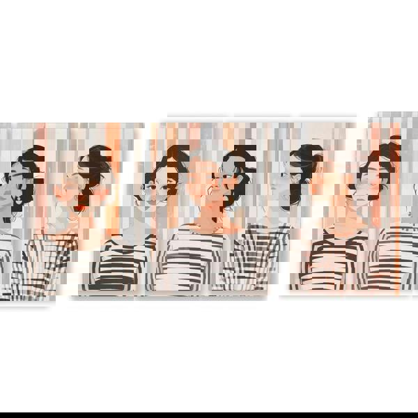 Framed Pictures For The Living Room | Set of 3 Boho Women Wall art Prints