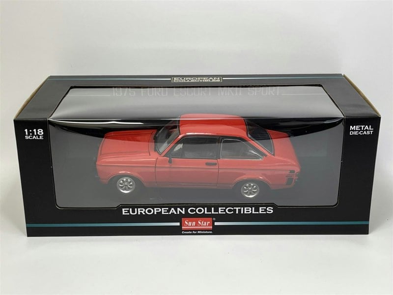 1975 ford escort mkii 1600 sport red 1:18 scale sun star 4618