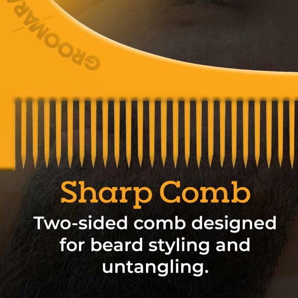 Groomarang Beard Shaping & Styling Template Comb