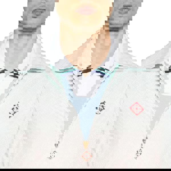 Casablanca Monogram Perforated Laser Cut Gradient White Jacket