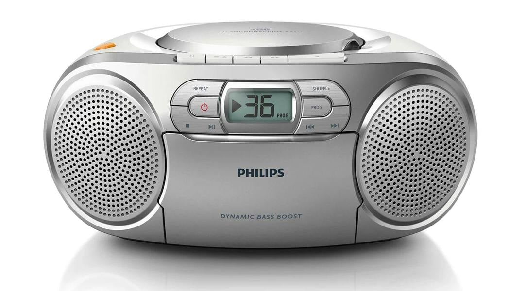 Philips AZ127 Portable Stereo CD Radio FM Cassette Player - EX DEMO
