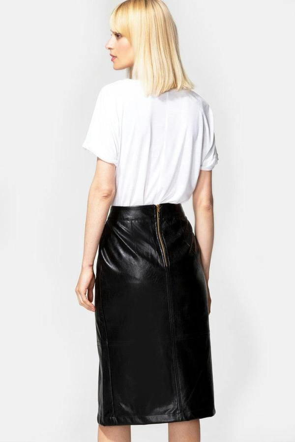 HotSquash Leather Look Wrap Skirt