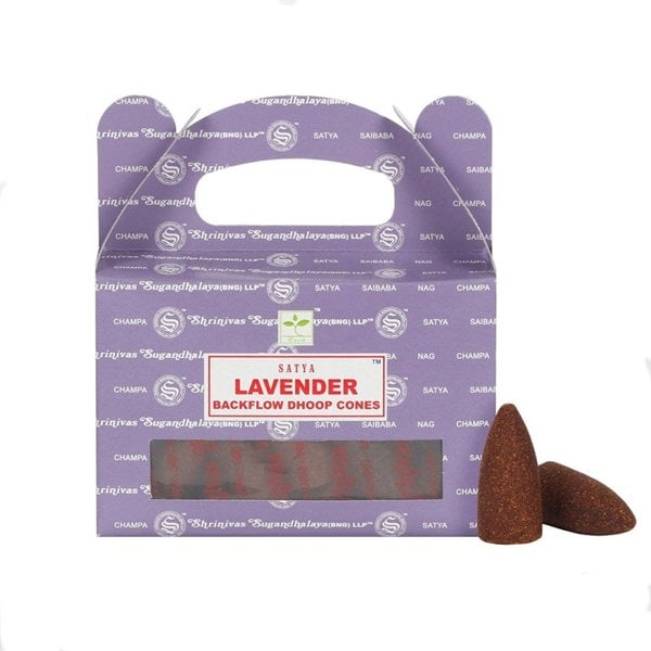 Serano Set of 6 Packets of Satya Lavender Backflow Dhoop Cones