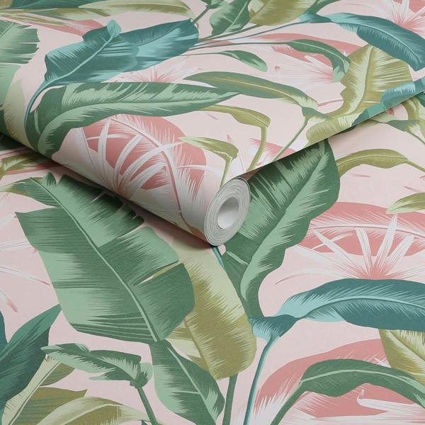Envy Leaf It Out Wallpaper - Sunrise - 10m