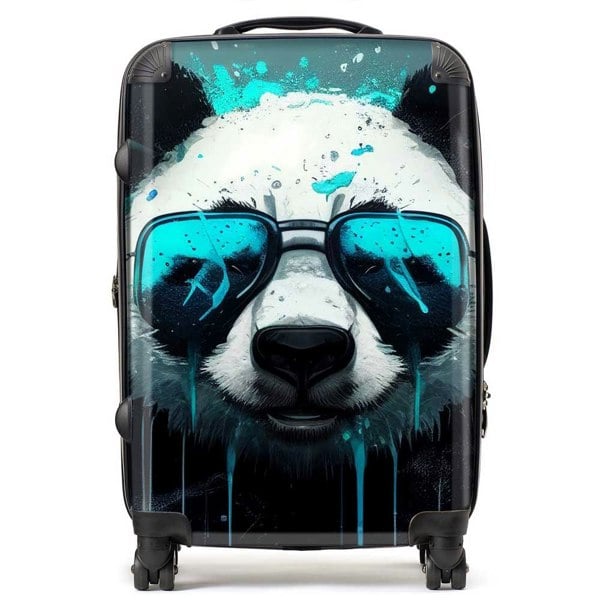 Warren Reed Panda With Blue Glasses Splashart Suitcase