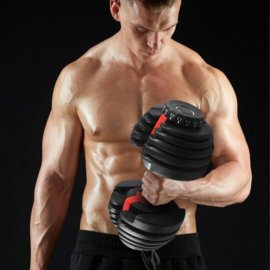 Havendro Adjustable Dumbbell 24kg 15-in-1 Weight Set Compact Home Gym