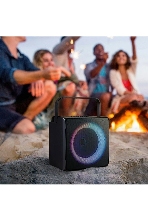 Living and Home Portable Wireless bluetooth 5.0 Karaoke Speaker with 2 Microphones for Home and Party Use