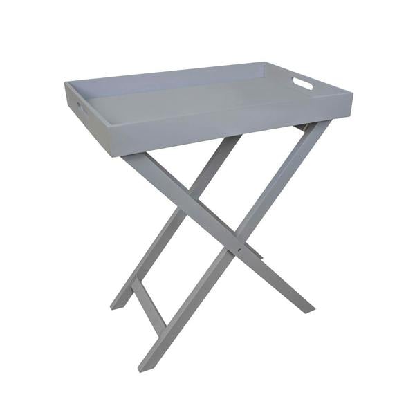 Folding Butlers Tray Grey