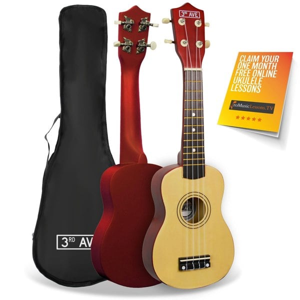 3rd Avenue Soprano Ukulele Natural Ukuleles#Colour_Natural