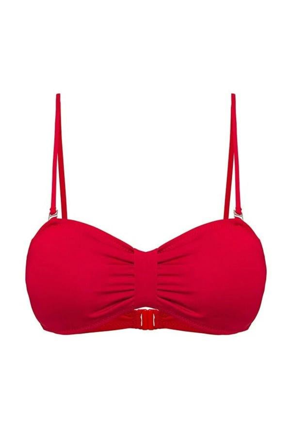 WOVCOR Ruched Strapless Covered Bikini Top