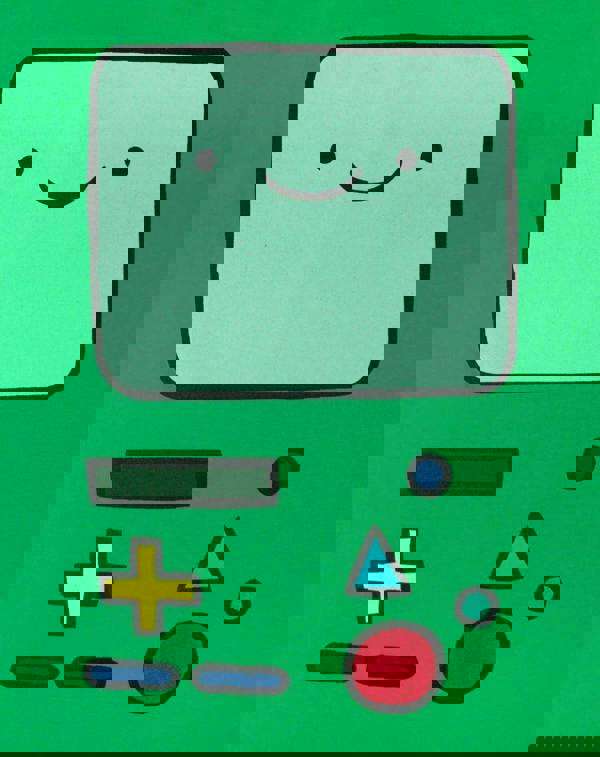 Adventure Time Womens Green Bmo Short Sleeved T-Shirt