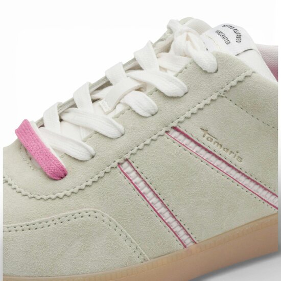 Tamaris Women's Green Pink Leather Sneakers