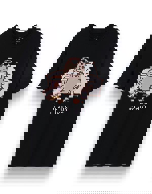 Pusheen Unisex Black I'm Busy Short Sleeved T-Shirt