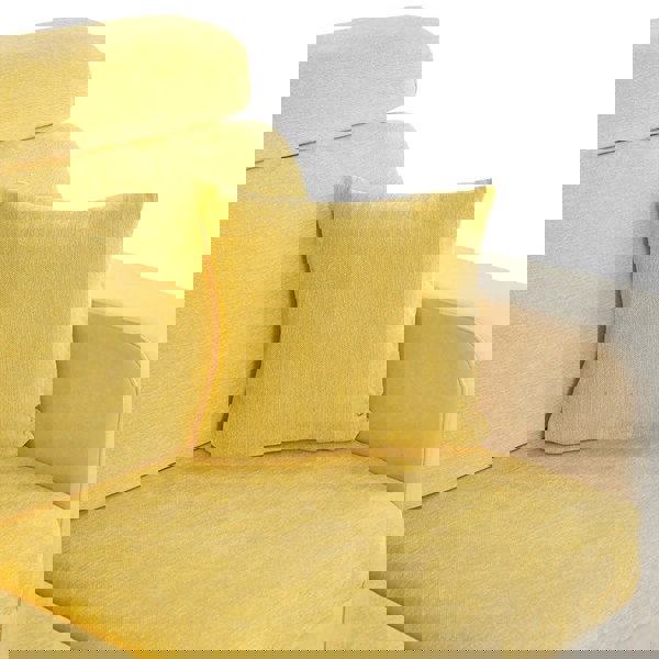 Anyhouz Anypillow Pillowcase 45X45Cm Pastel Yellow Polyester Chenille Thick Stretchable Cushion For Living Room