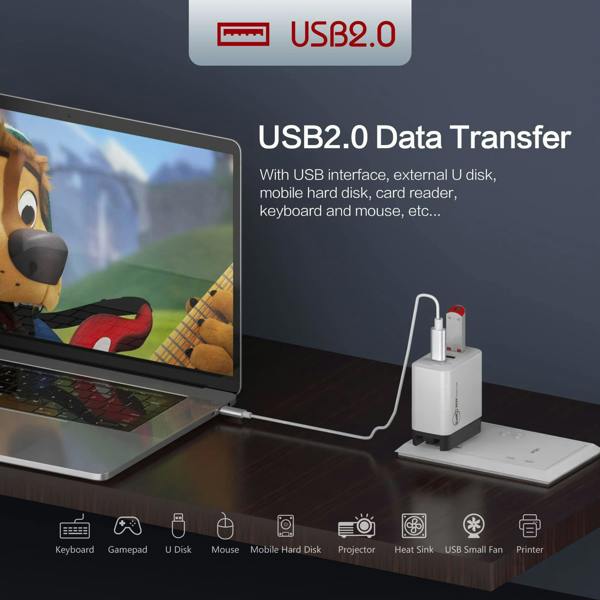ULTRICS Switch Docking Station for Nintendo Switch OLED, 36W GaN TV Dock with USB-C PD, USB-A and 4K HDMI Port