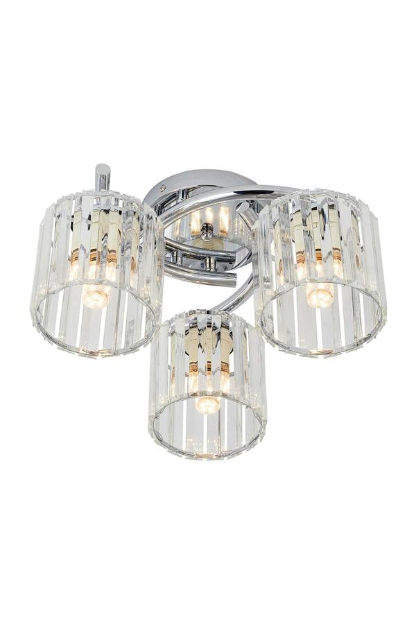 Living and Home 3-Light Ceiling Light with Glass Shade
