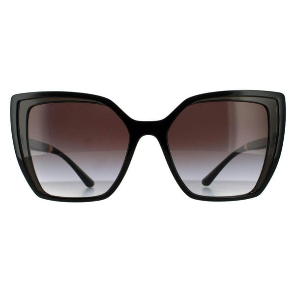 Dolce & Gabbana Sunglasses DG6138 32468G Black On Transparent Grey Dark Grey Gradient