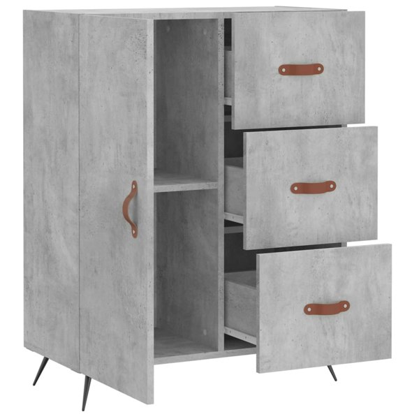 Berkfield Sideboard Concrete Grey 69.5x34x90 cm Engineered Wood